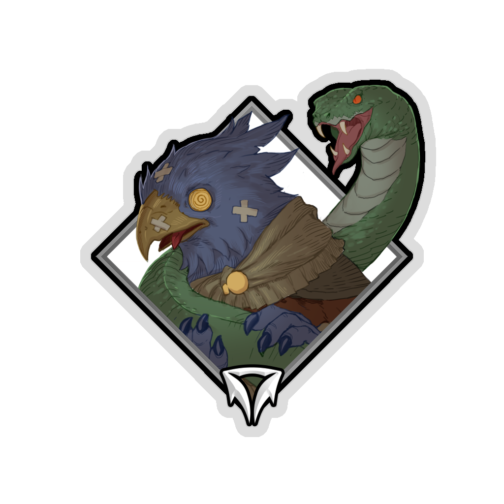 Glitter Crownfall Sticker - Snake Charmer