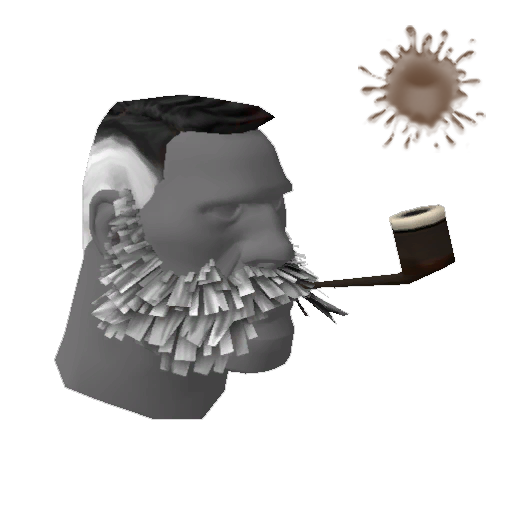 Strange Lord Cockswain's Novelty Mutton Chops and Pipe