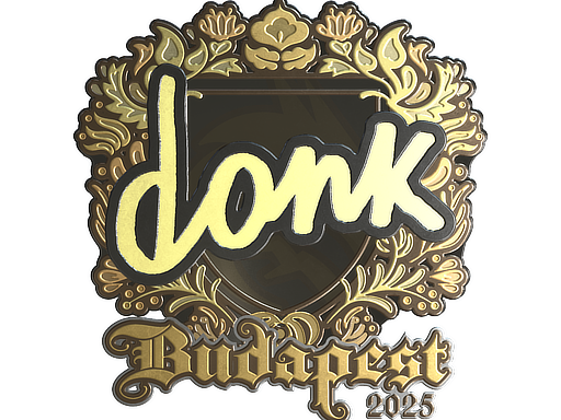 Sticker | donk (Gold) | Budapest 2025