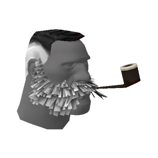 Strange Lord Cockswain's Novelty Mutton Chops and Pipe