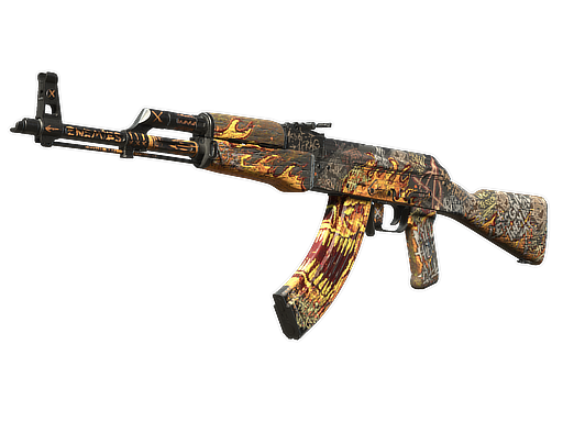 StatTrak™ AK-47 | Searing Rage (Well-Worn)