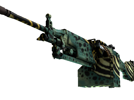StatTrak™ M249 | Emerald Poison Dart (Minimal Wear)