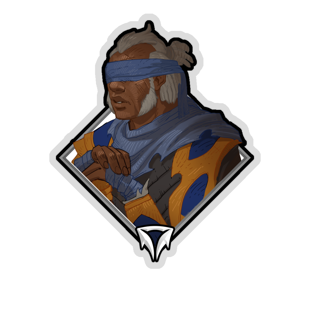 Gold Crownfall Sticker - Blind Queensguard